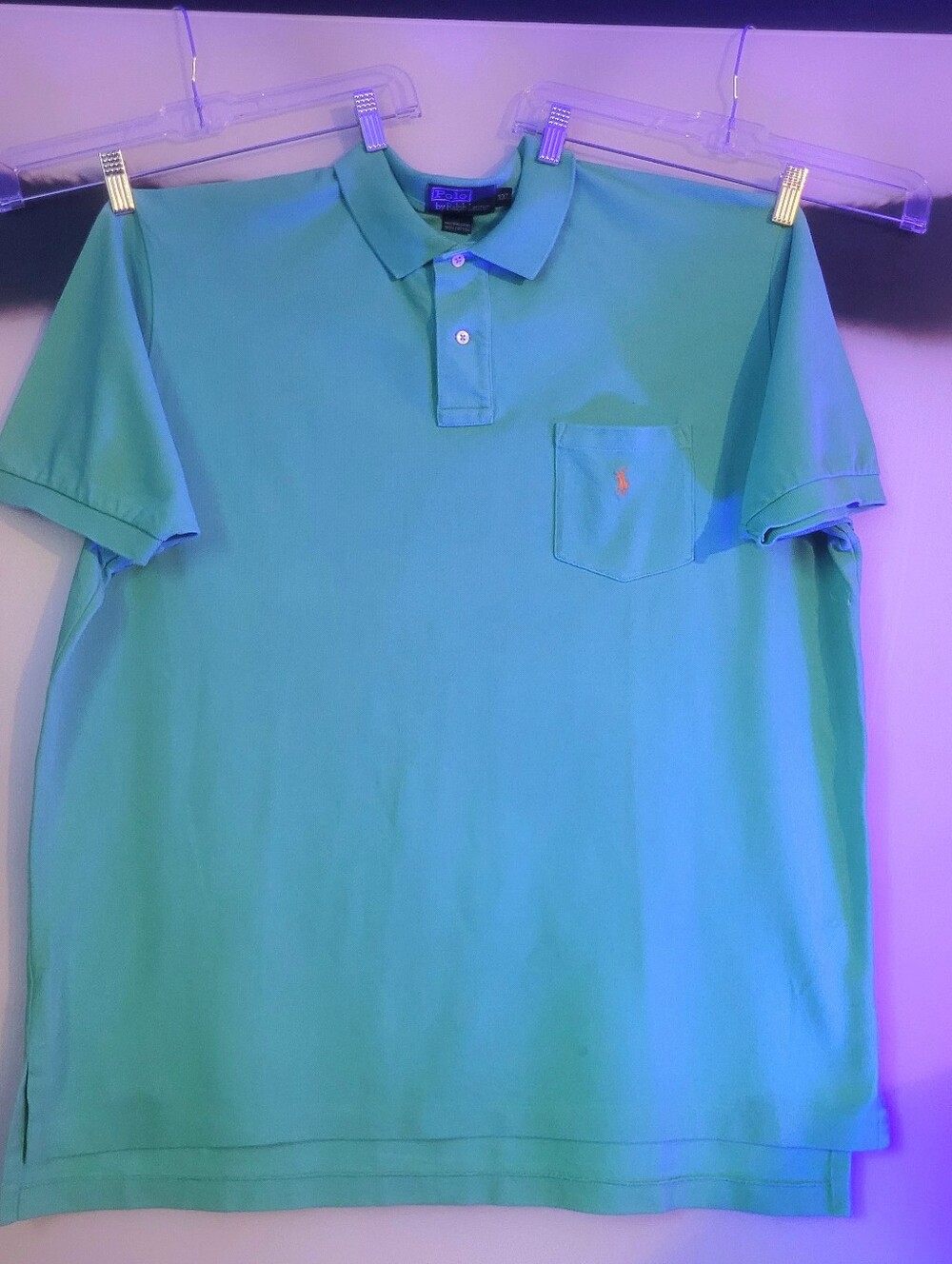2XL RL Polo top TEAL/ Orange Pony
